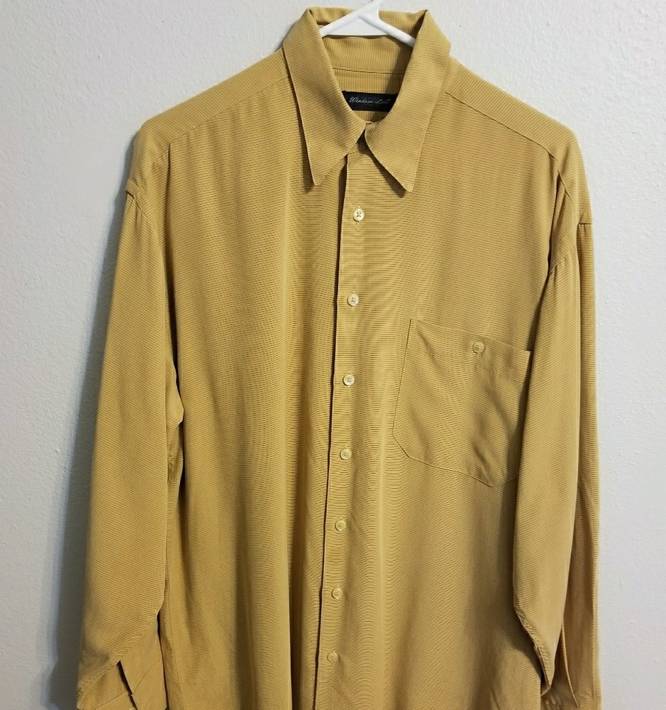 Mens goldenrod Windsor Lake dress shirt (Y0332)
